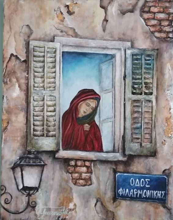 Original painting in Villa Agapi, Corfu (8)